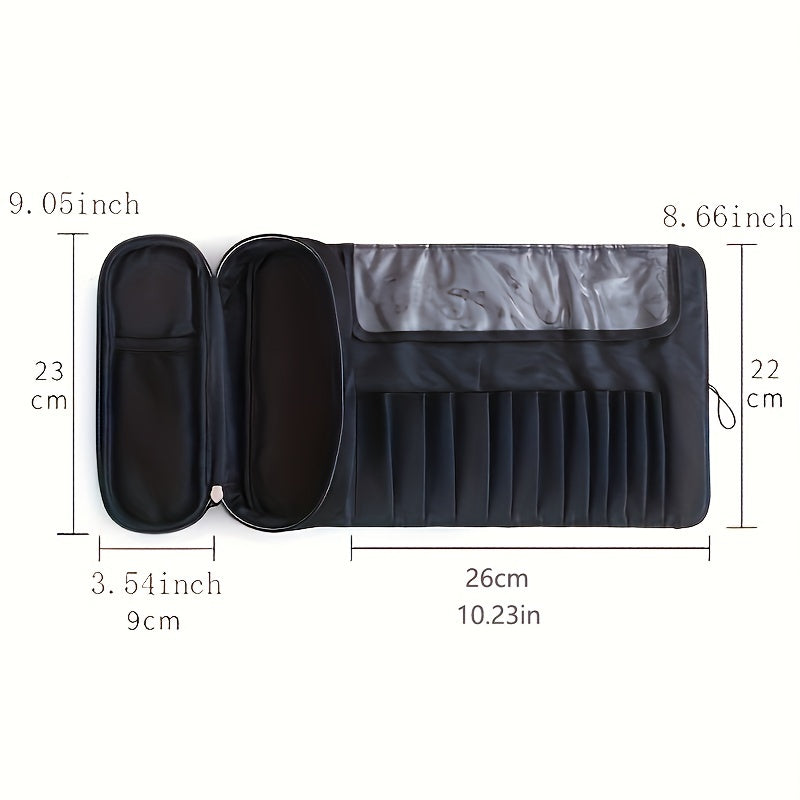 Large Capacity Makeup Brush Storage Pouch, Professional Multi-Functional Tool Organizer, Korean Style Portable Makeup Bag for Students